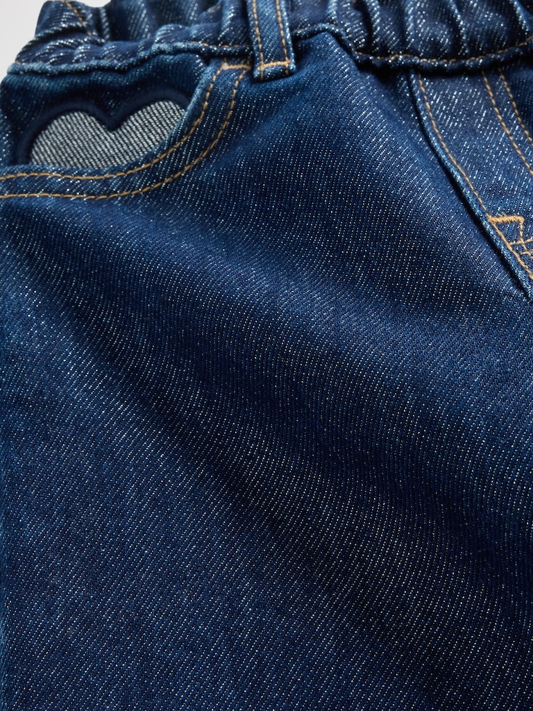 Baby & Toddler Metallic Pull-On Baggy Jeans