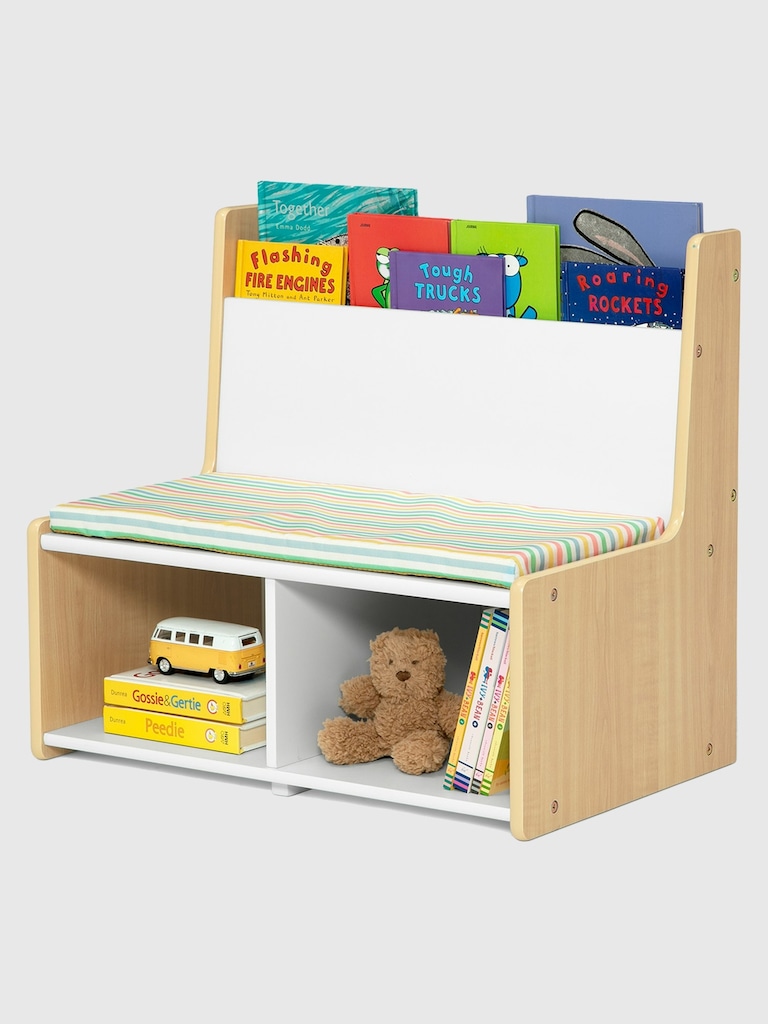 Toddler Reading Nook with Padded Bench