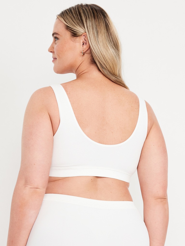 Ruched Cotton Bralette