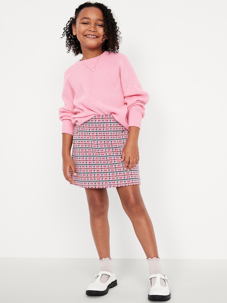 Jacquard-Knit Sailor Skort for Girls