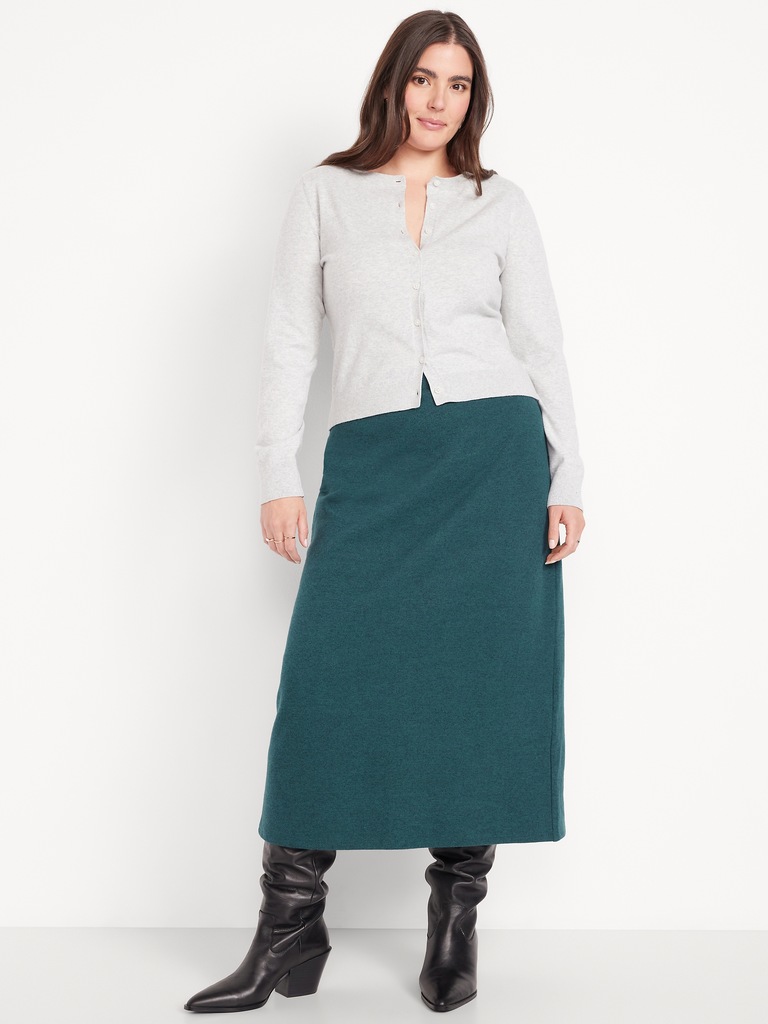 Cozy Knit Midi Skirt