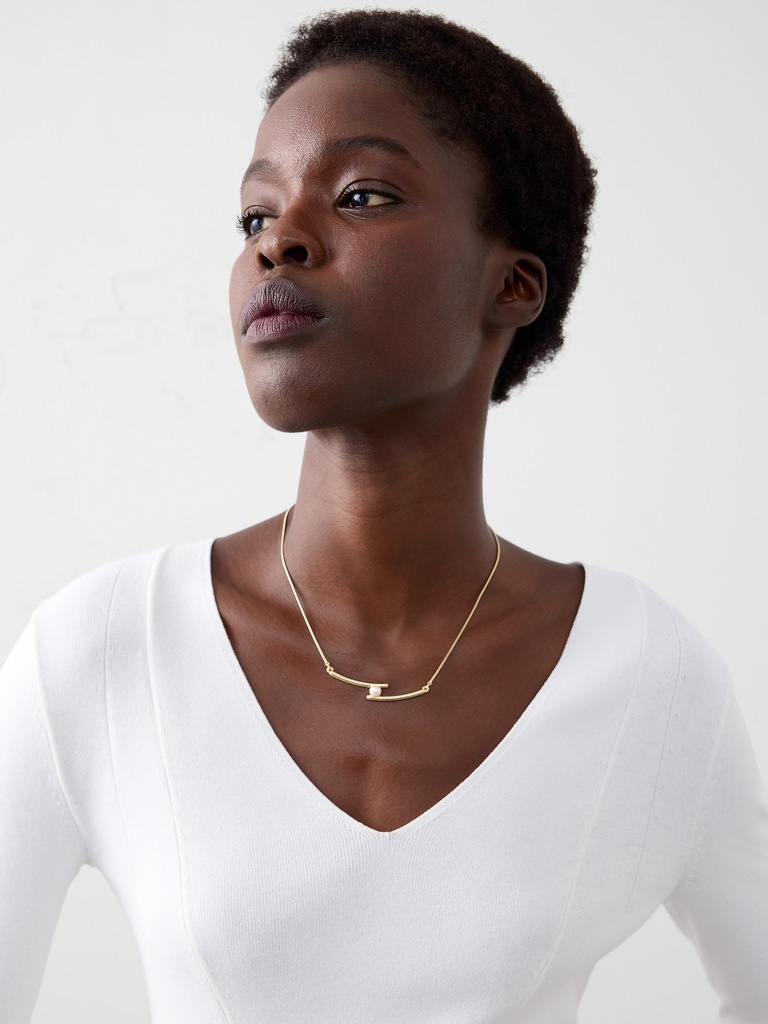 Bar Pearl Necklace