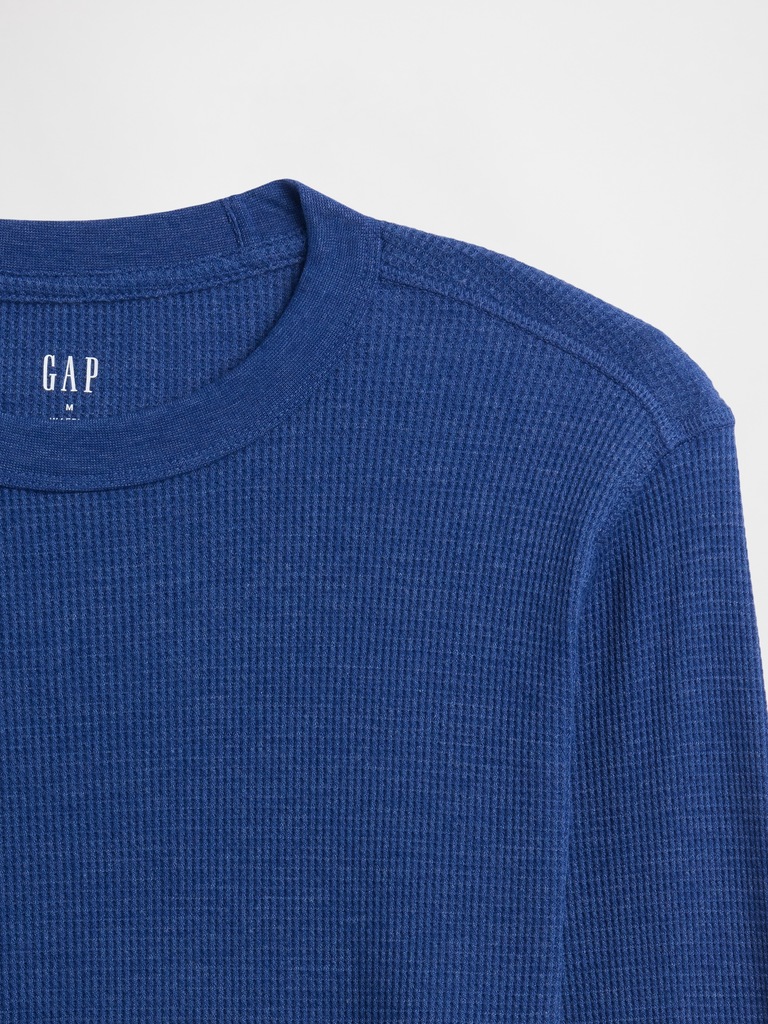 Waffle-Knit Crewneck T-Shirt