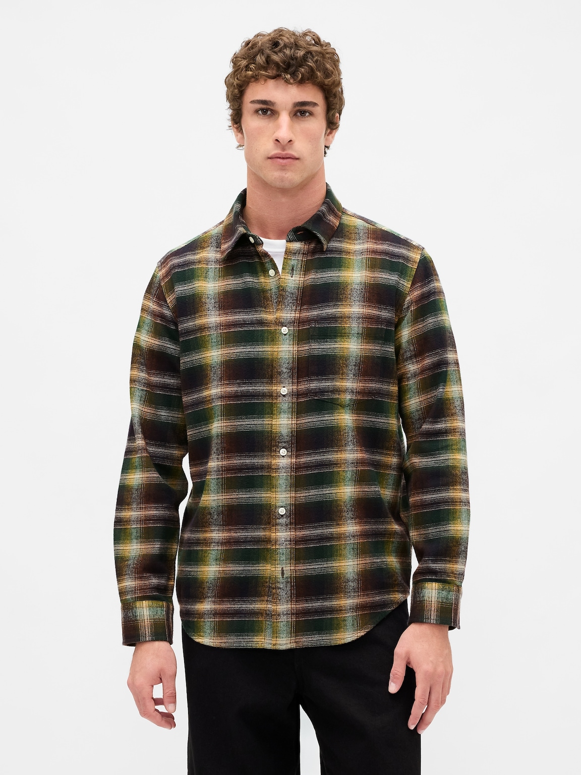 Organic Cotton Relaxed Flannel Shirt