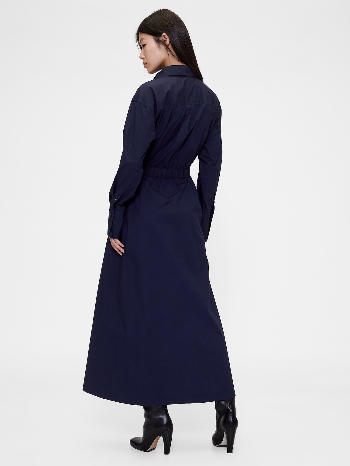 GapStudio Poplin Belted Maxi Shirtdress