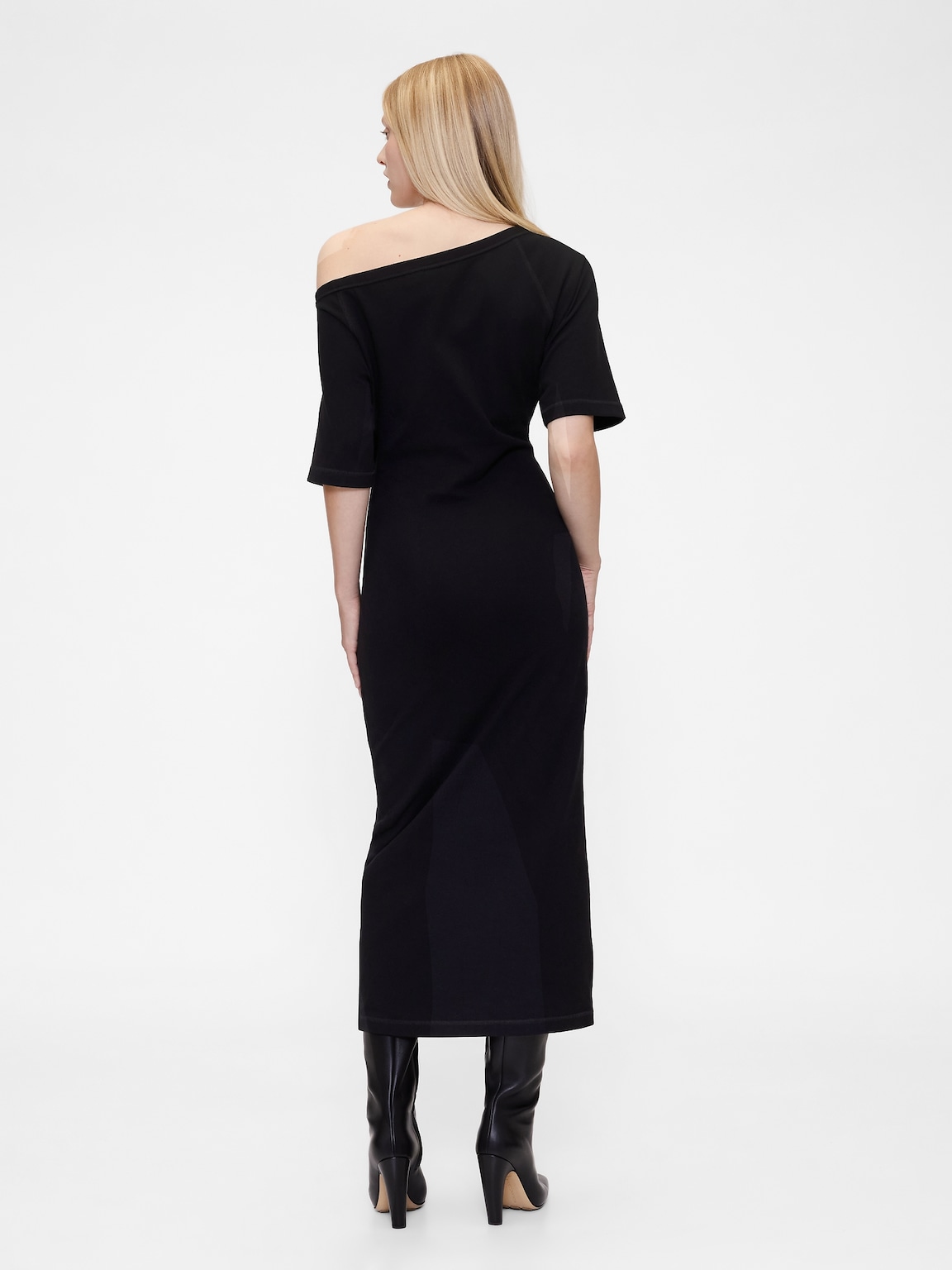 GapStudio Jersey Off-Shoulder Midi Dress