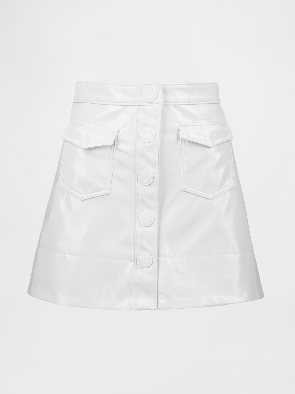 GapStudio Vegan Patent Leather Mini Skirt