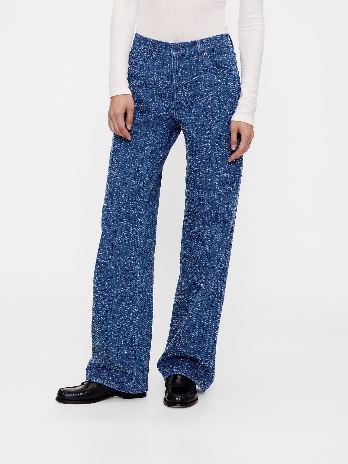 GapStudio Low Rise Denim Tweed Loose Jeans