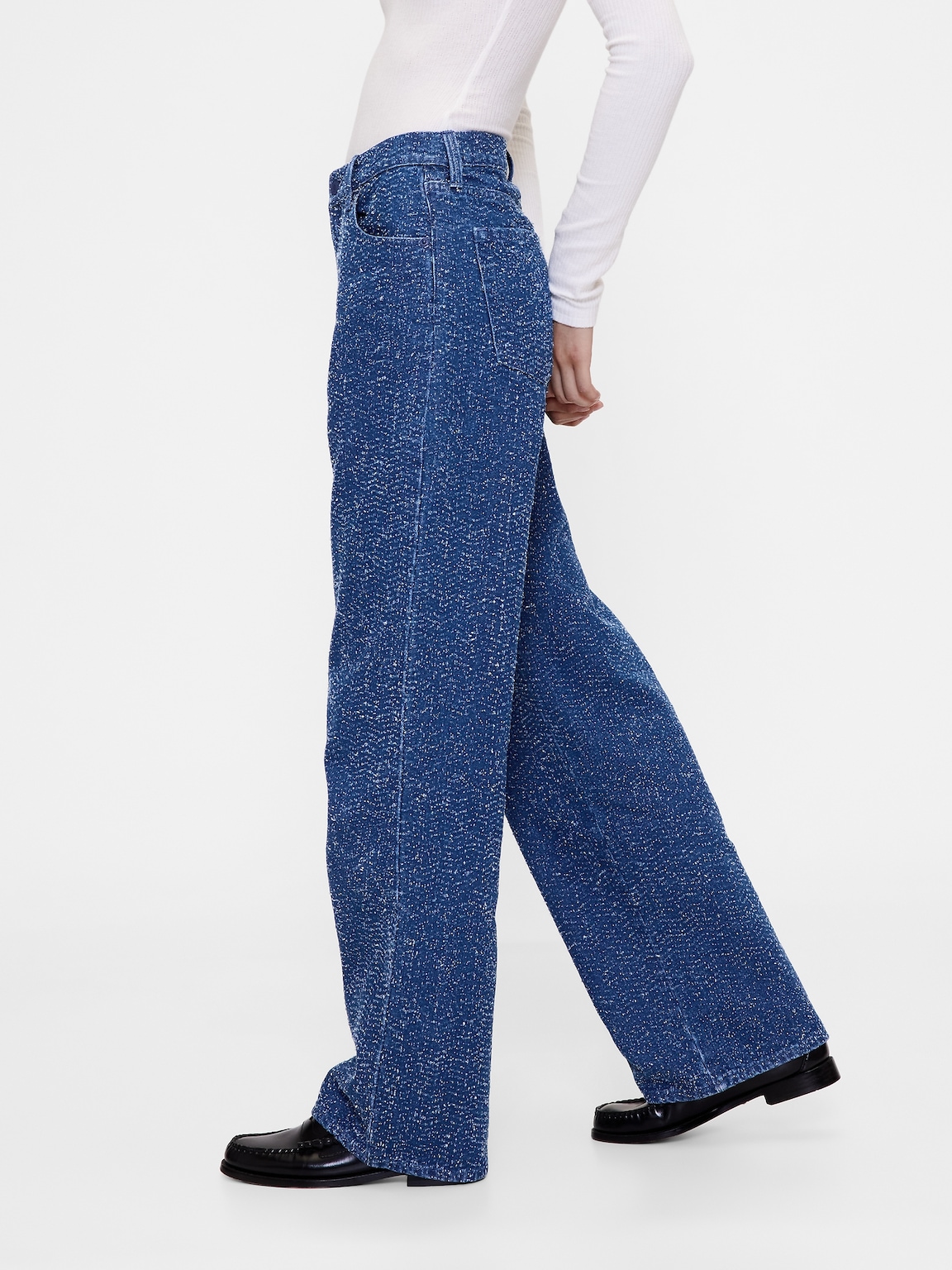 GapStudio Low Rise Denim Tweed Loose Jeans