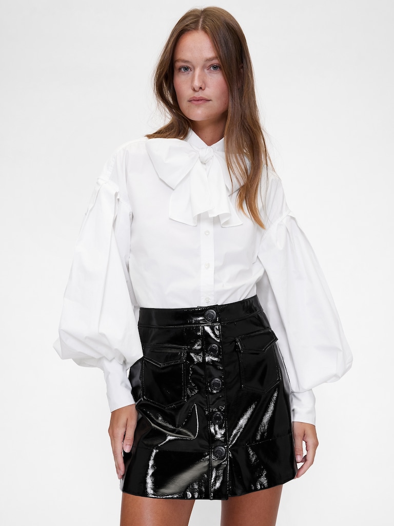 GapStudio Poplin Bow Shirt
