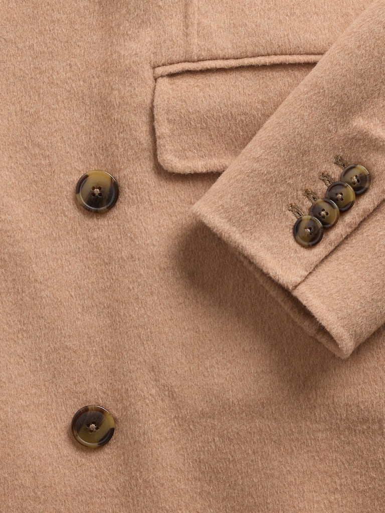 GapStudio Wool-Blend Double-Breasted Coat