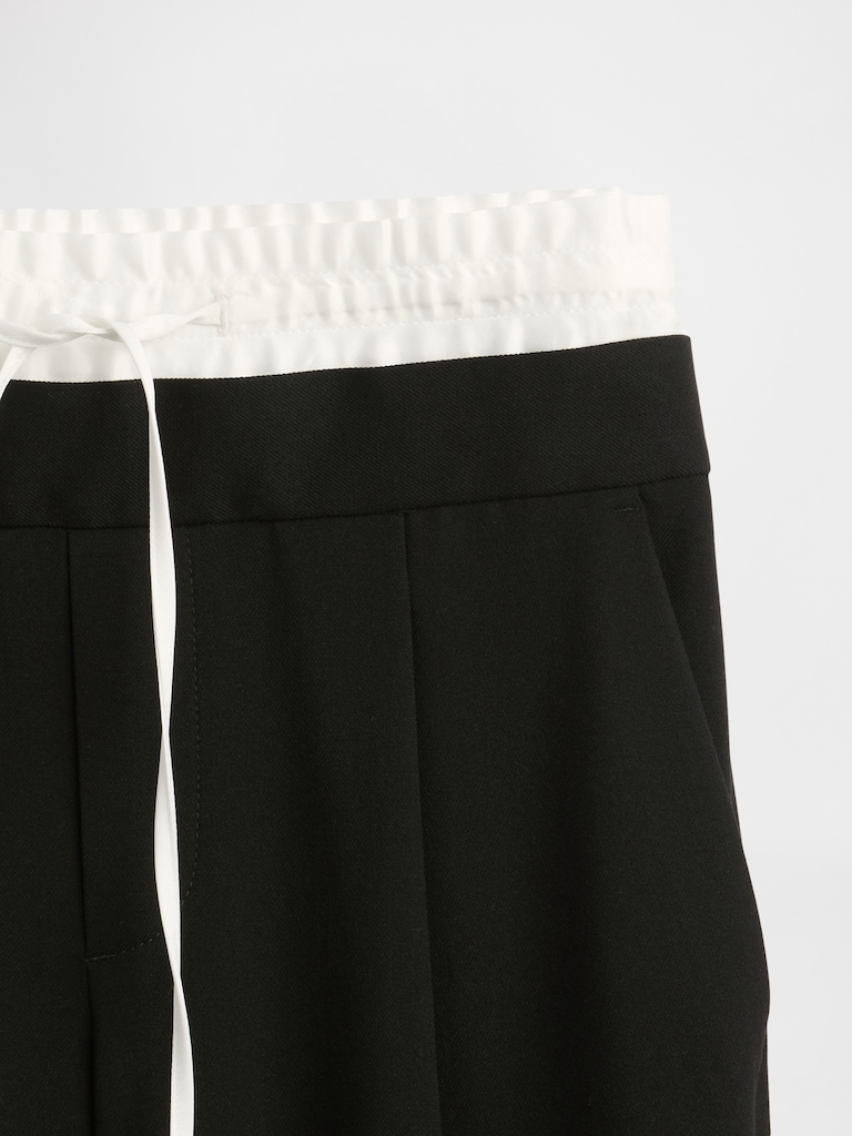 Mid Rise Double-Waist Pants
