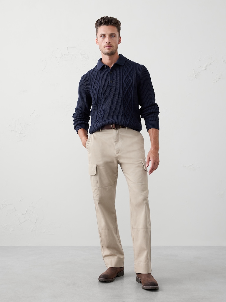 Cable Sweater Polo
