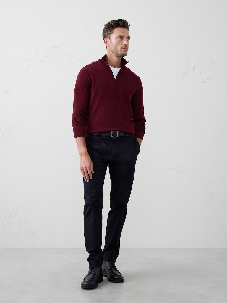 Merino Wool Quarter-Zip Sweater