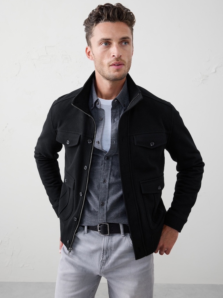 Honeycomb Sweatshirt Jacket