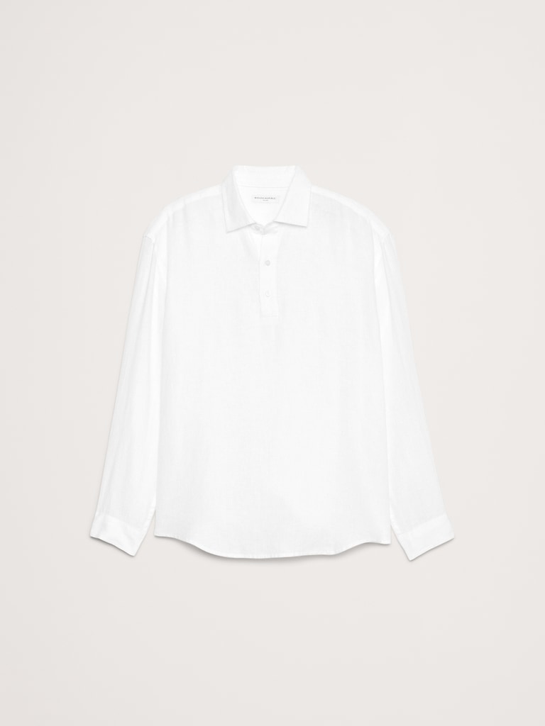 Relaxed-Fit Linen Popover Shirt