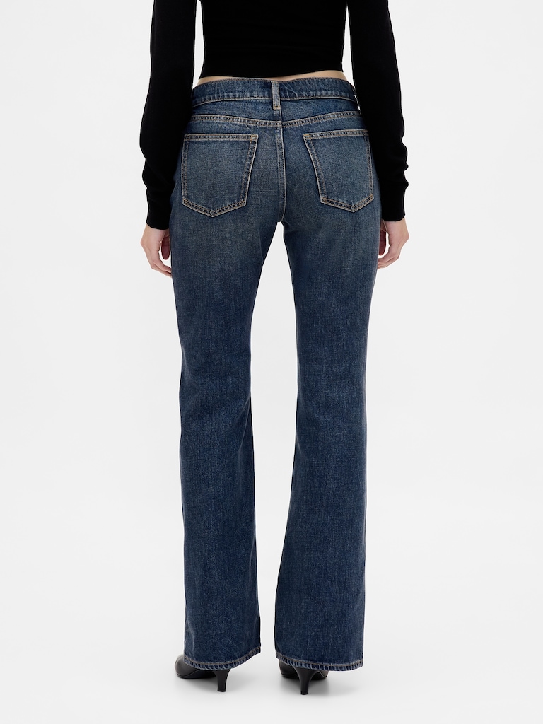Mid Rise Relaxed Flare Jeans