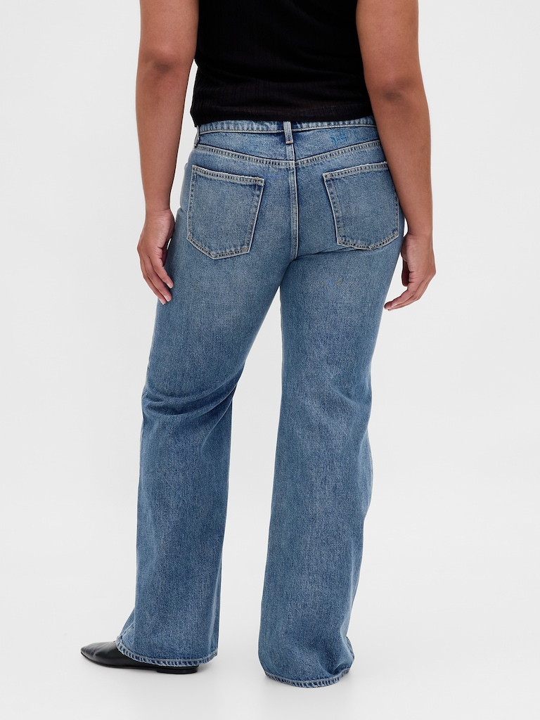 Mid Rise Relaxed Flare Jeans