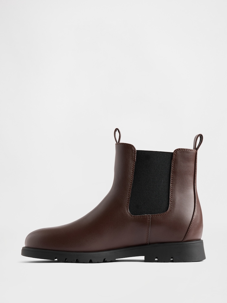 Kids Vegan Leather Chelsea Boots