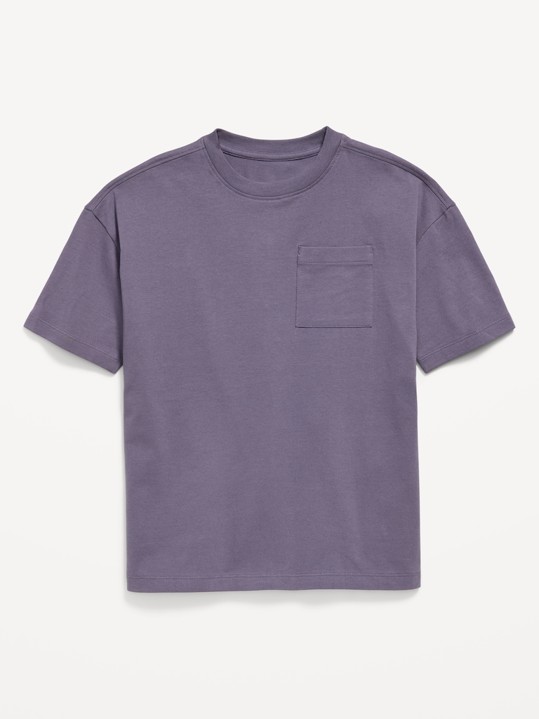 Oversized Short-Sleeve Pocket T-Shirt for Boys