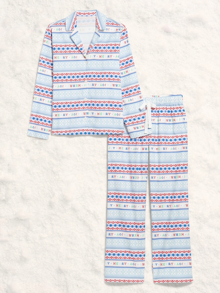 Printed Flannel Pajama Pant Set for Women