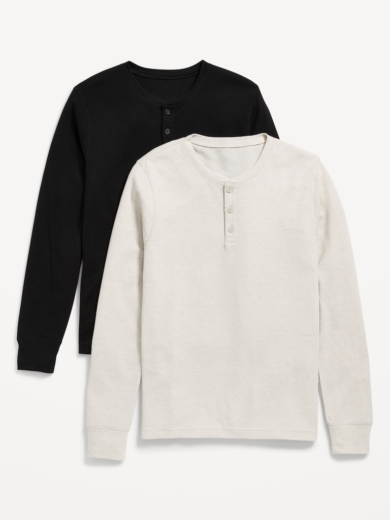 2-Pack Waffle Henley T-Shirt