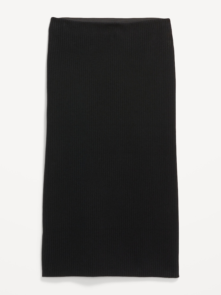 Jupe mi-longue en tricot côtelé SoSoft