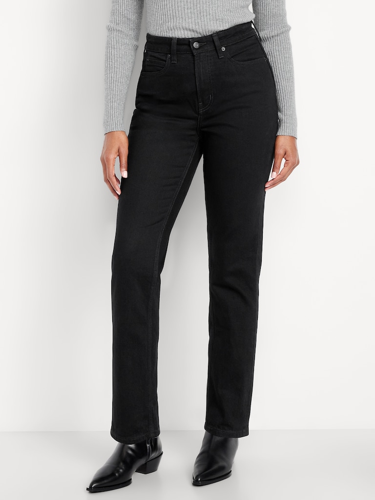 Curvy Extra High-Waisted Straight Jeans