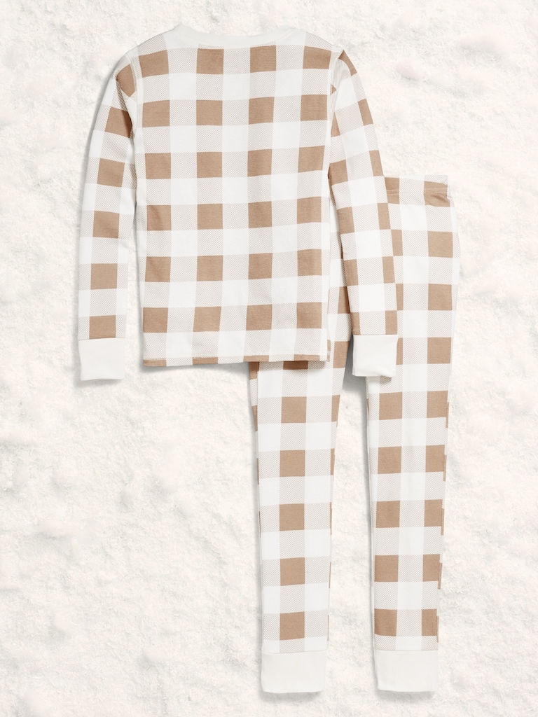 Gender-Neutral Snug-Fit Graphic Pajama Set for Kids
