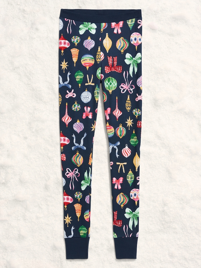 High-Waisted Waffle Pajama Leggings for Women