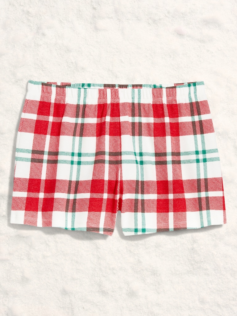High-Waisted Waffle Pajama Shorts for Women