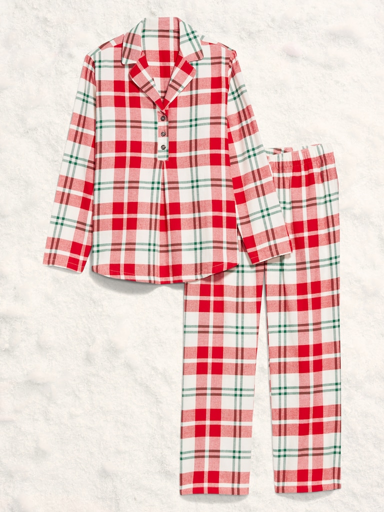 Maternity Plaid Flannel Pajama Pant Set