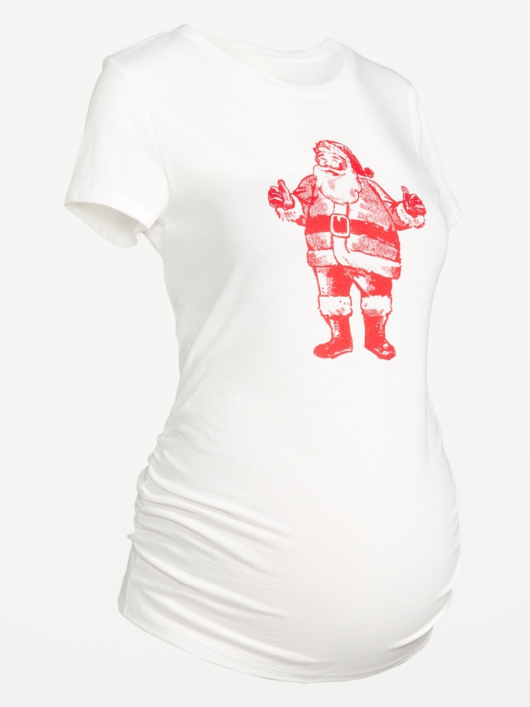 Maternity Holiday-Graphic Crew-Neck T-Shirt
