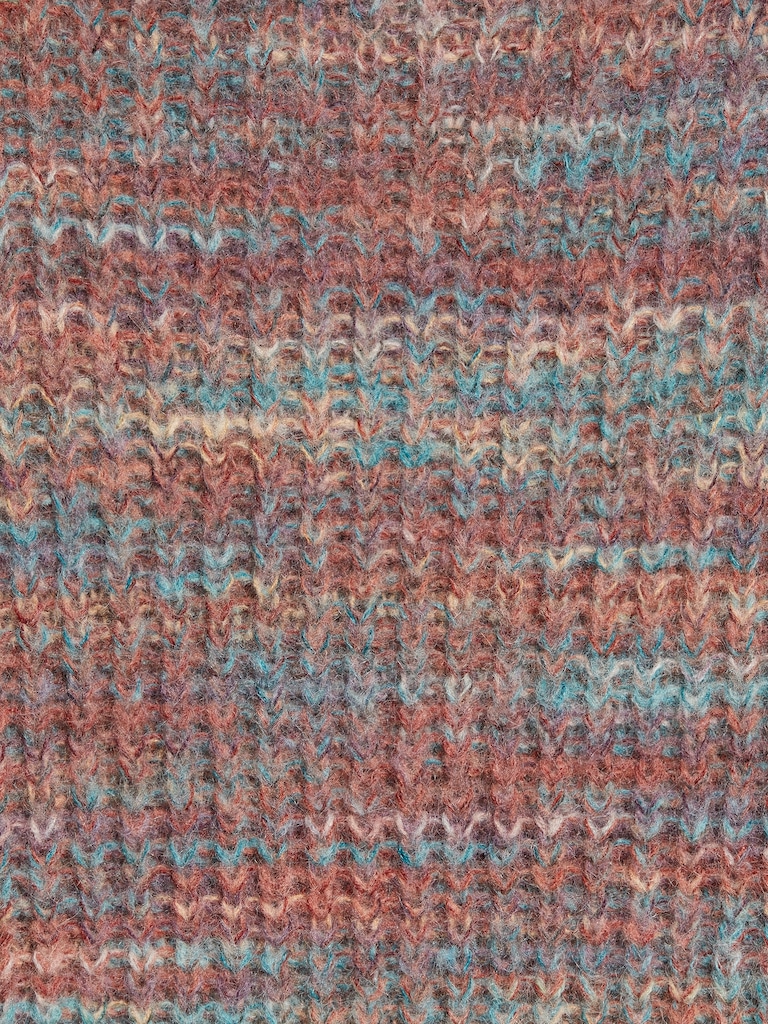 Shaker-Stitch Crew-Neck Tunic Sweater