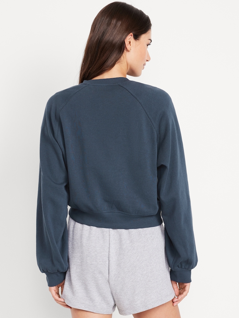 SoComfy Oversized Button-Front Sweatshirt