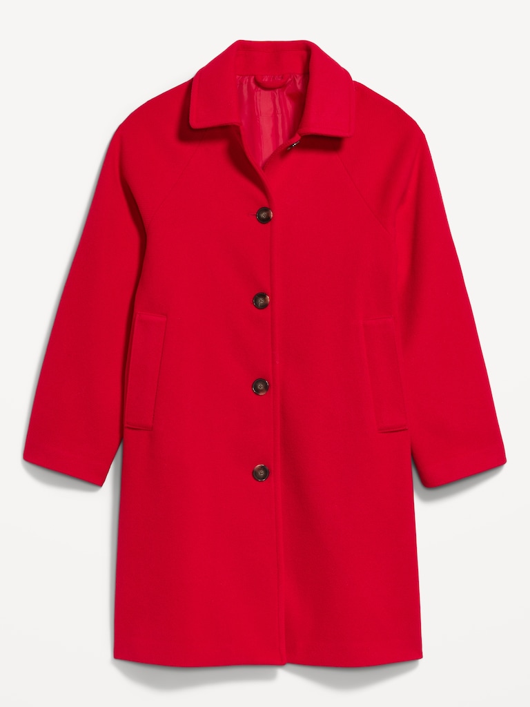 Relaxed Button-Front Mac Coat
