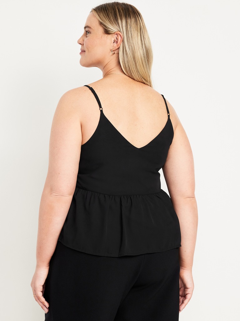 Embellished Cami Peplum Top