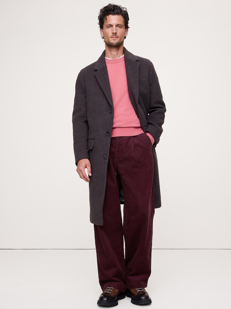Loose Pleated Corduroy Pant