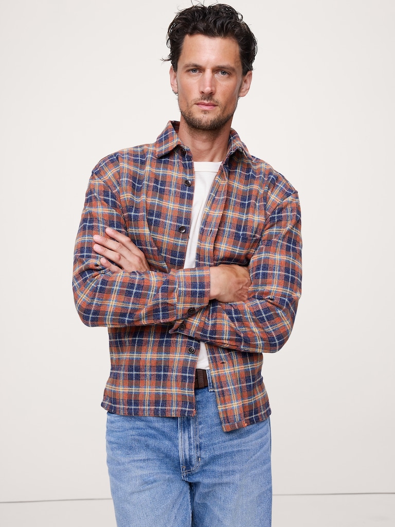 Relaxed-Fit Flannel Overshirt
