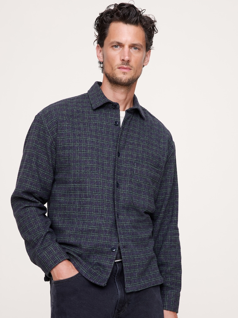 Relaxed-Fit Flannel Overshirt