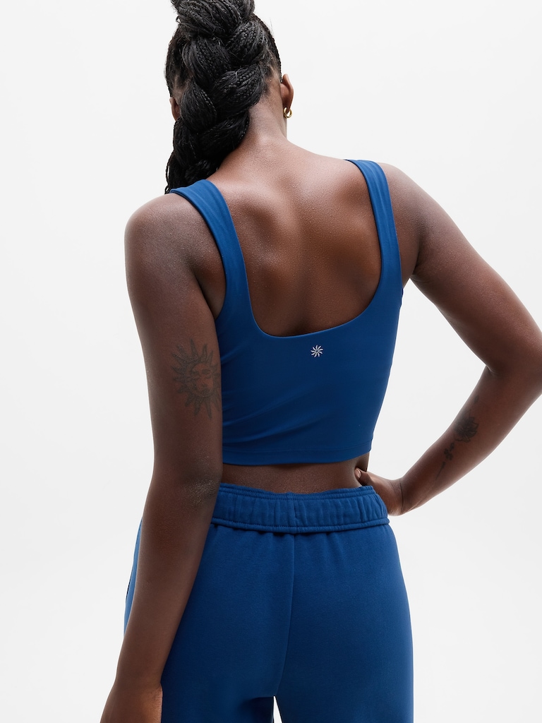 Transcend Square Neck Crop Sports Bra A-C