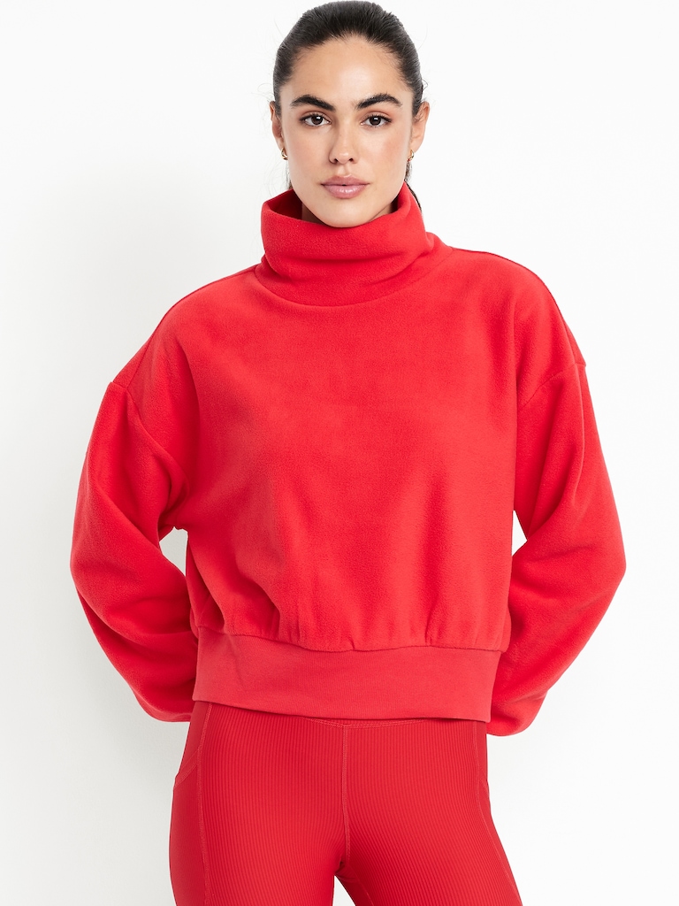 Performance Microfleece Mock Neck Sweatshirt