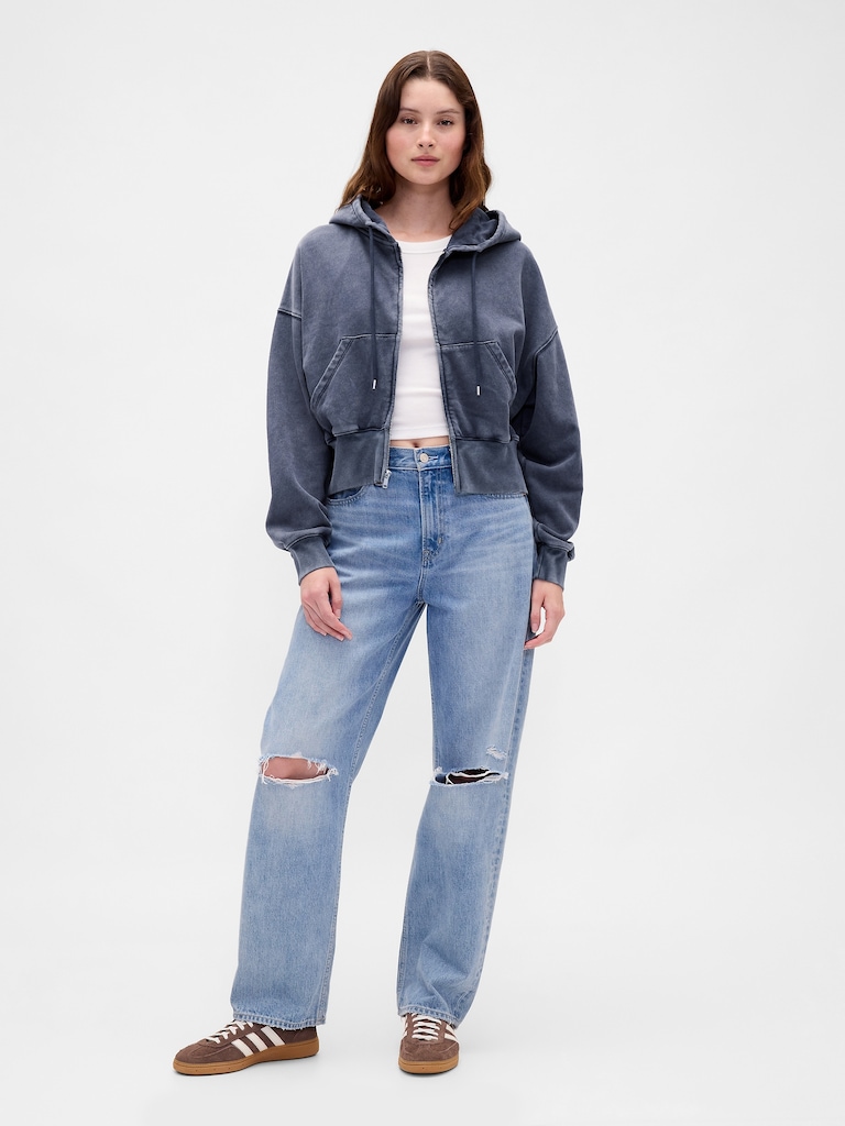 VintageSoft Full-Zip Wedge Hoodie