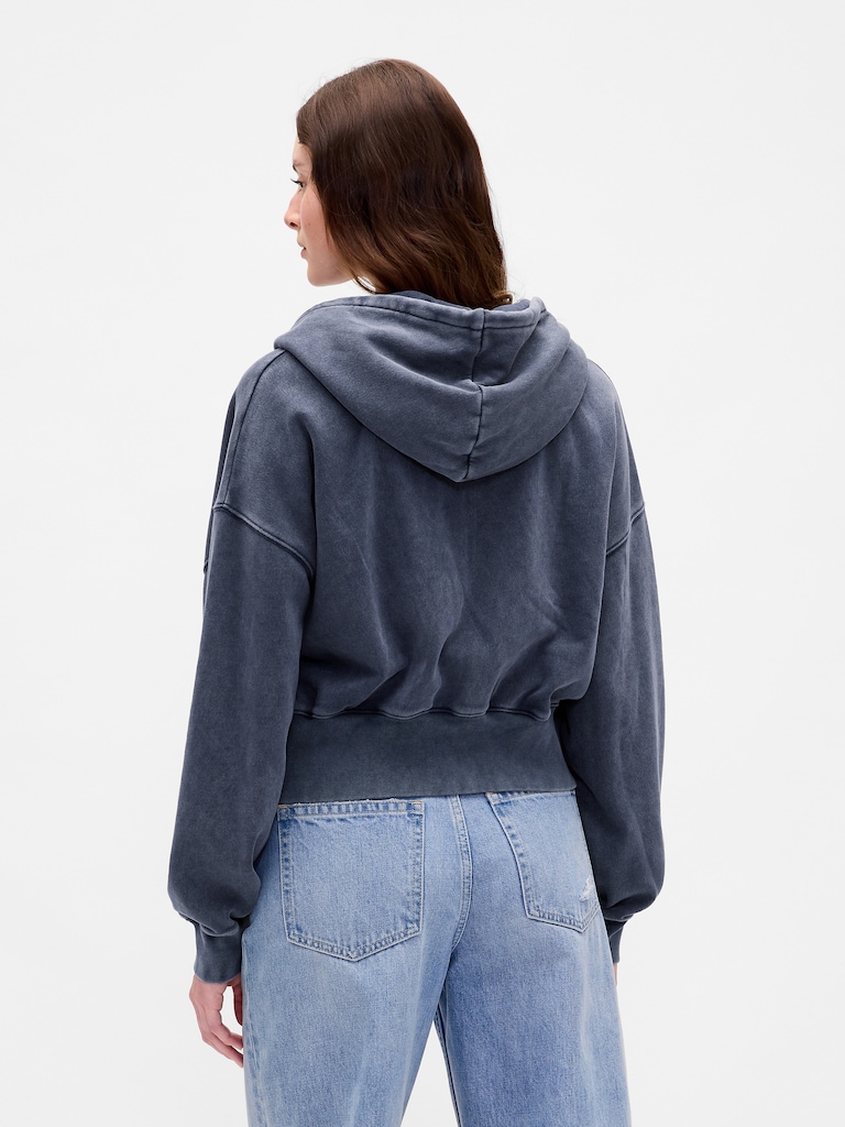 VintageSoft Full-Zip Wedge Hoodie