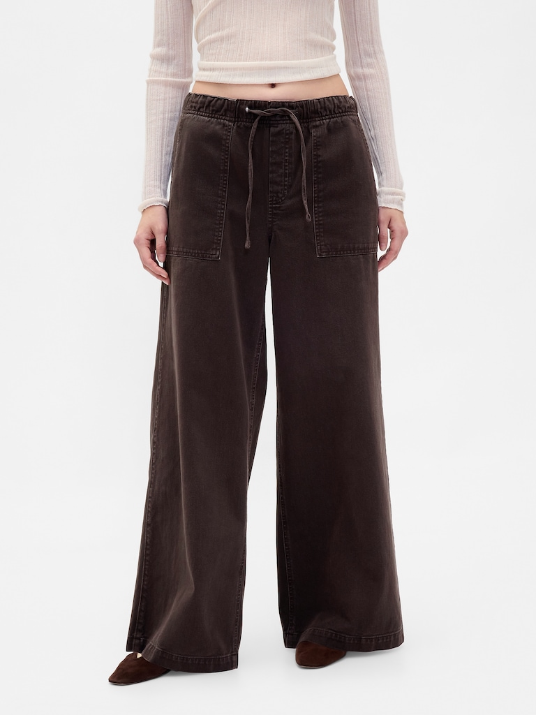Mid Rise Easy Baggy Pants