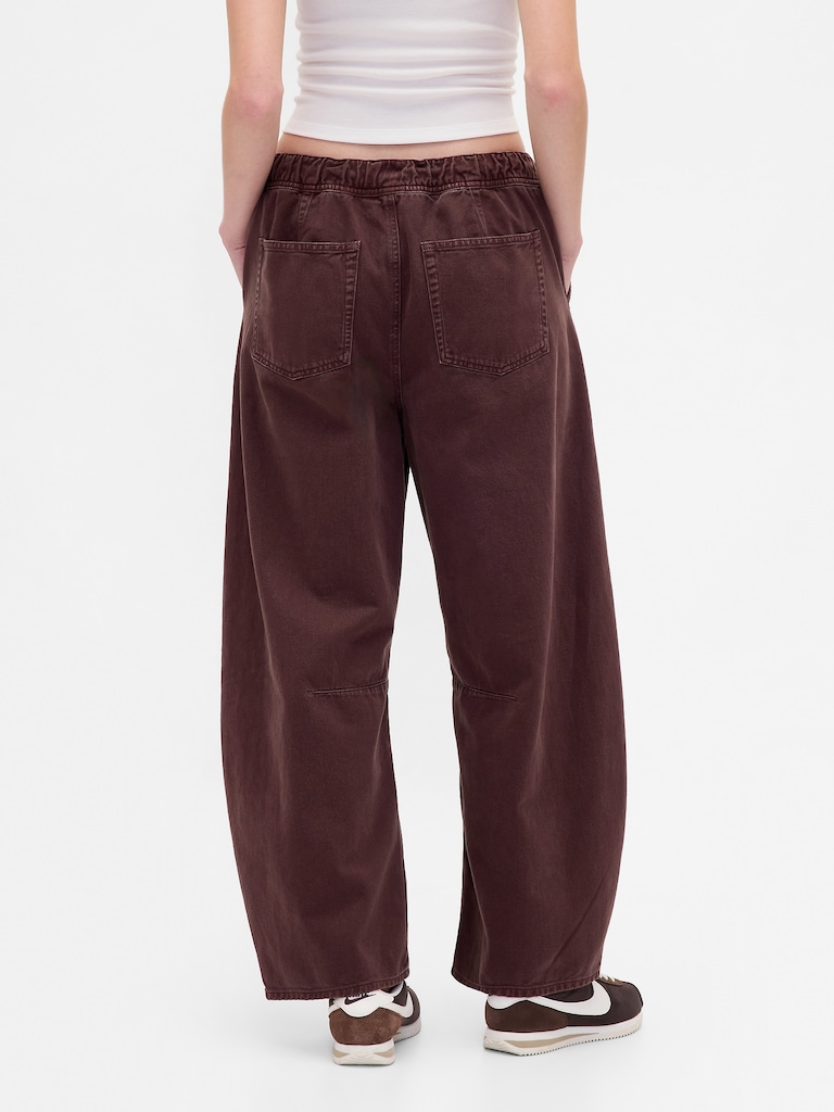 Mid Rise Twill Easy Horseshoe Pants