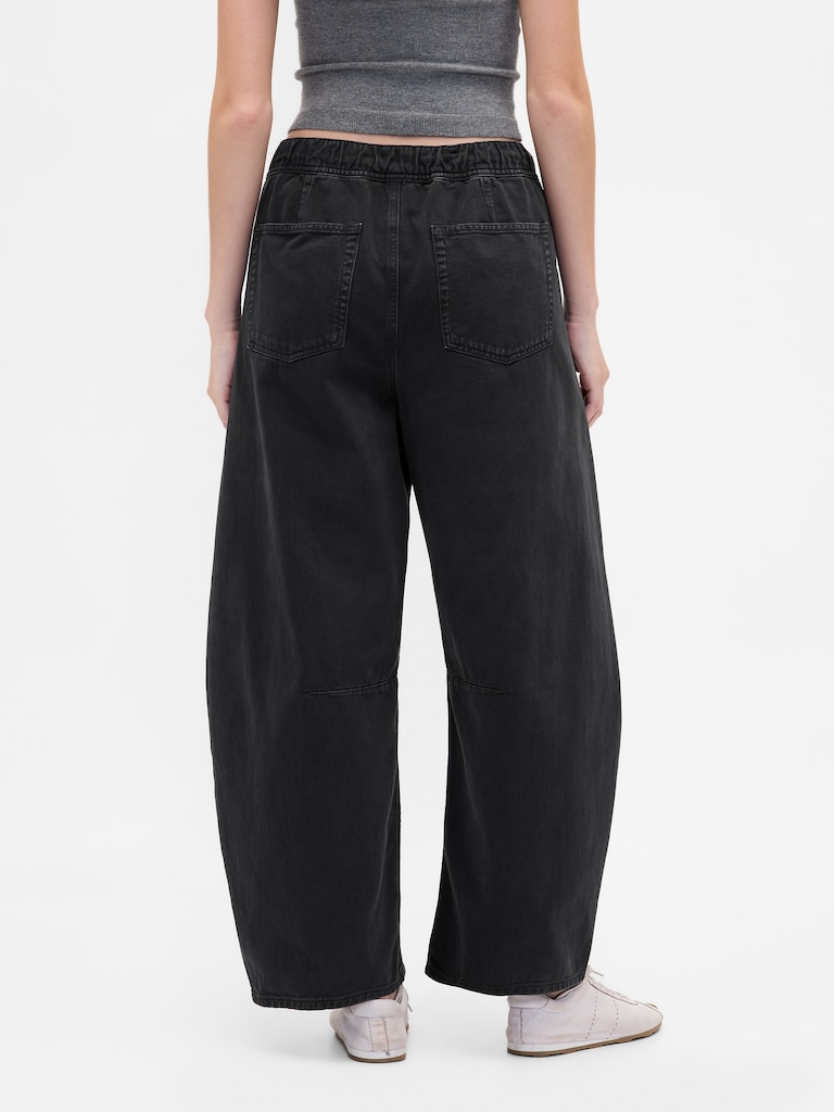 Mid Rise Twill Easy Horseshoe Pants