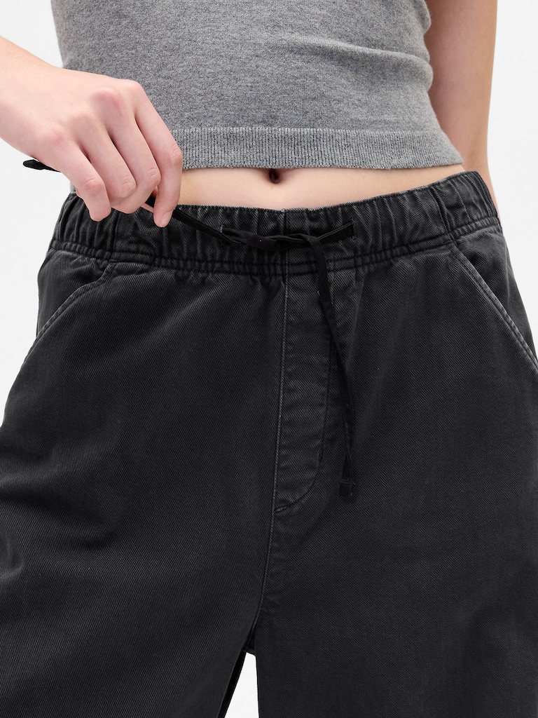 Mid Rise Twill Easy Horseshoe Pants