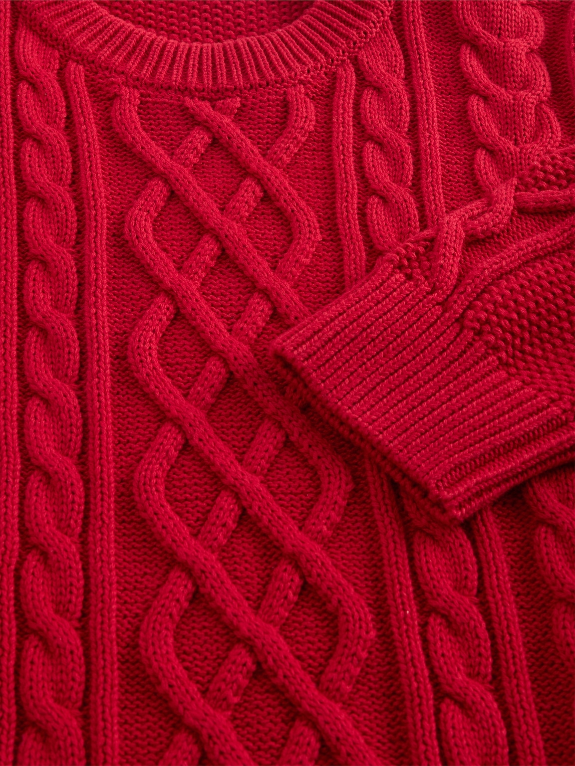 Kids Cable-Knit Crewneck Sweater