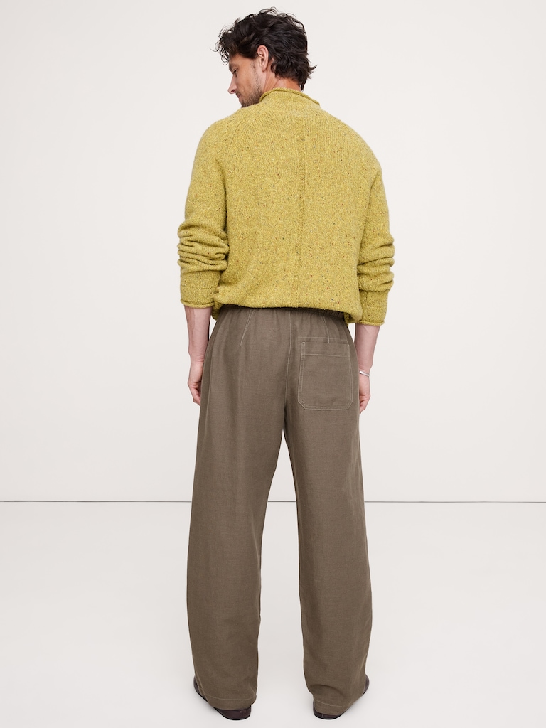 Linen-Cotton Pull-On Pant